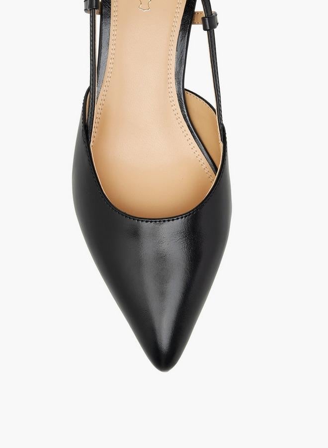 DUCHINI Women Kitten Heel Leather Pointed Toe Shoes - Image 4